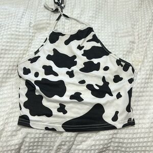 Cow print crop top
